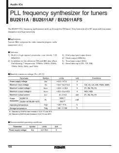 BU2611A Datasheet PDF ROHM Semiconductor