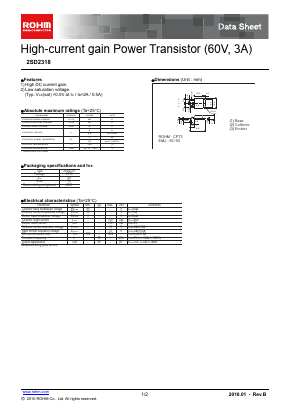 D2318_10 Datasheet PDF ROHM Semiconductor