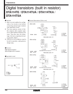 DTA114TSA Datasheet PDF ROHM Semiconductor
