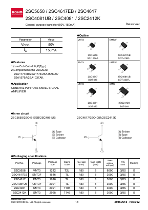 2SC2412KT146Q Datasheet PDF ROHM Semiconductor