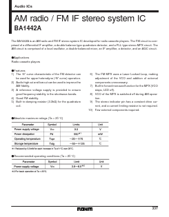 BA1442A Datasheet PDF ROHM Semiconductor