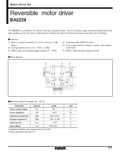 BA6229 Datasheet PDF ROHM Semiconductor