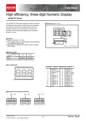 LB-603VF Datasheet PDF ROHM Semiconductor