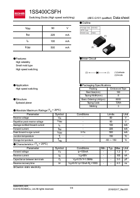 1SS400CSFH Datasheet PDF ROHM Semiconductor