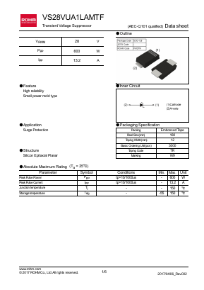 VS17VUA1LAMTF Datasheet PDF ROHM Semiconductor