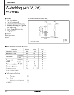 2SK2299N Datasheet PDF ROHM Semiconductor
