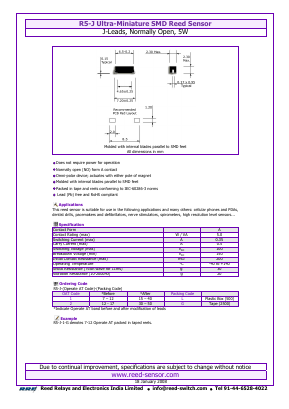 R5-J Datasheet PDF Reed Relays and Electronics