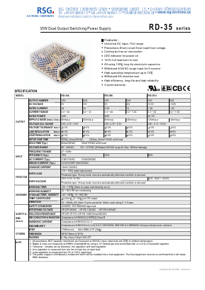 RD-35 Datasheet PDF RSG Electronic Components GmbH