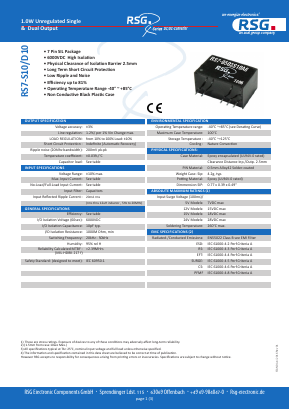 RS7-XX15D10A6 Datasheet PDF RSG Electronic Components GmbH