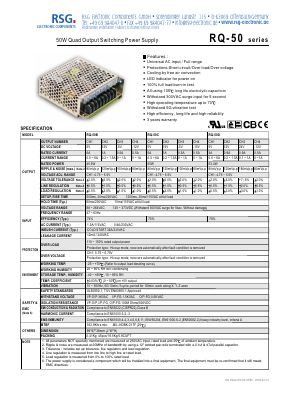 RQ-50 Datasheet PDF RSG Electronic Components GmbH