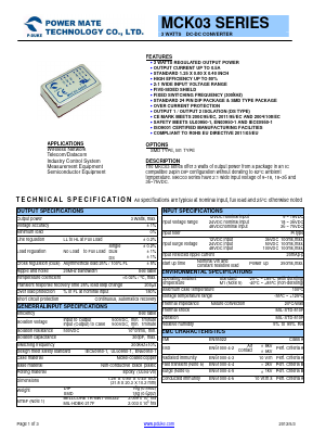 MCK03 Datasheet PDF RSG Electronic Components GmbH