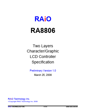 RA8806T1N-T Datasheet PDF RAIO