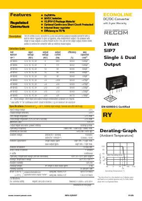RY-0524S_17 Datasheet PDF RECOM Electronic GmbH