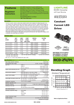 RCD-24-0.30/PL Datasheet PDF RECOM Electronic GmbH
