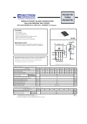 RS2501M Datasheet PDF Rectron Semiconductor