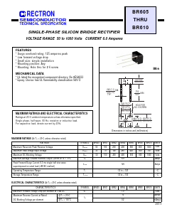 BR610 Datasheet PDF Rectron Semiconductor