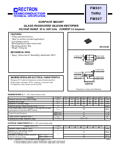 FM302 Datasheet PDF Rectron Semiconductor