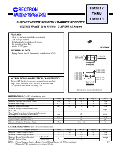 FM5818 Datasheet PDF Rectron Semiconductor