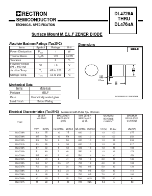 DL4732A Datasheet PDF Rectron Semiconductor
