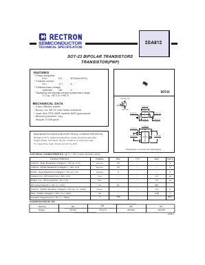 2SA812 Datasheet PDF Rectron Semiconductor