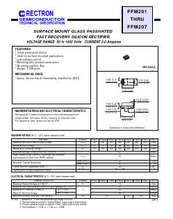 FFM204 Datasheet PDF Rectron Semiconductor