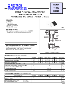 RS101 Datasheet PDF Rectron Semiconductor