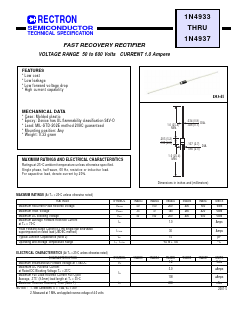 1N4935 Datasheet PDF Rectron Semiconductor