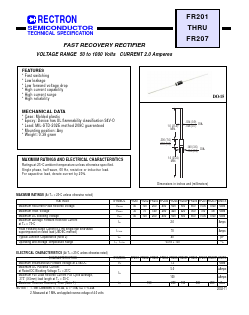 FR201 Datasheet PDF Rectron Semiconductor