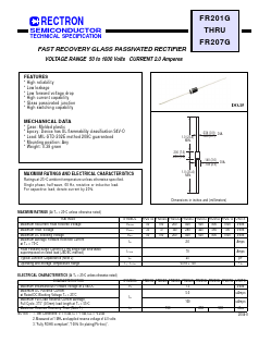 FR206G Datasheet PDF Rectron Semiconductor
