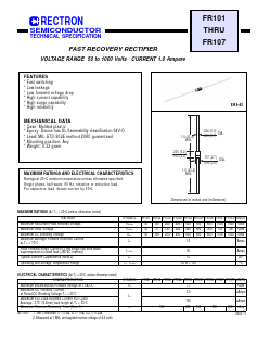 FR101 Datasheet PDF Rectron Semiconductor