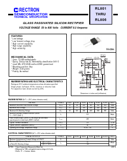 RL802 Datasheet PDF Rectron Semiconductor
