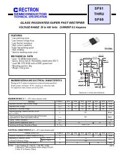 SF85 Datasheet PDF Rectron Semiconductor