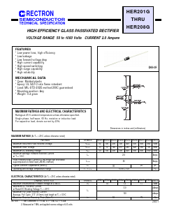 HER206G Datasheet PDF Rectron Semiconductor