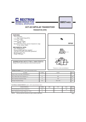 MMST4403 Datasheet PDF Rectron Semiconductor