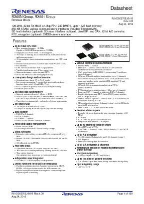 R5F565N7FGFB Datasheet PDF Renesas Electronics
