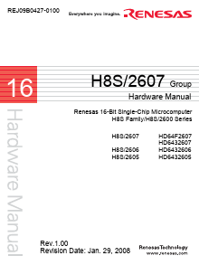 H8S2607 Datasheet PDF Renesas Electronics