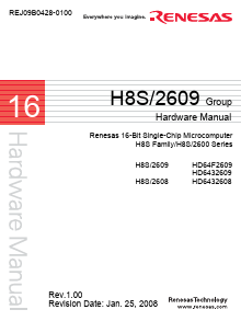 H8S2608 Datasheet PDF Renesas Electronics