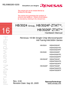 HD6433026F Datasheet PDF Renesas Electronics