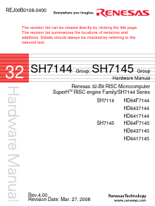 SH7145 Datasheet PDF Renesas Electronics