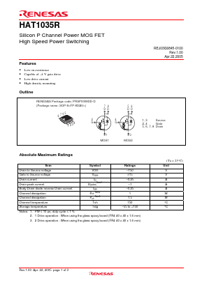 HAT1035R Datasheet PDF Renesas Electronics