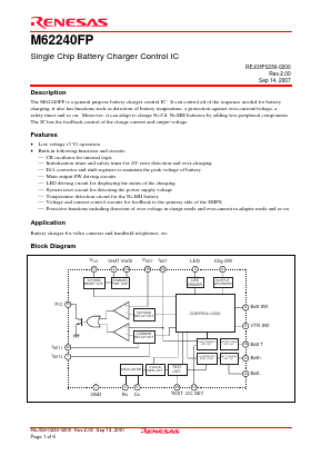 M62240FP Datasheet PDF Renesas Electronics