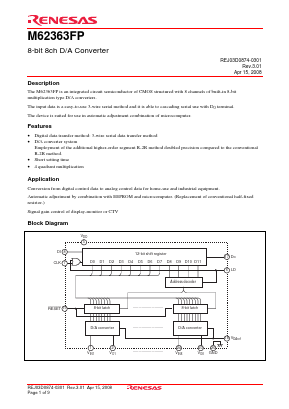 M62363FP Datasheet PDF Renesas Electronics
