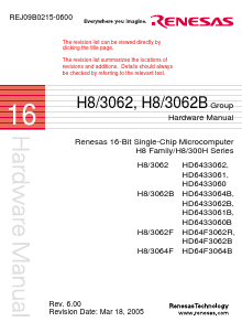 HD6433061 Datasheet PDF Renesas Electronics