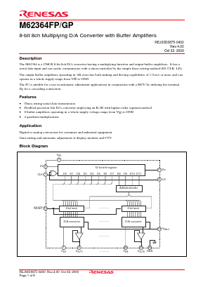 M62364FP-DF1G Datasheet PDF Renesas Electronics