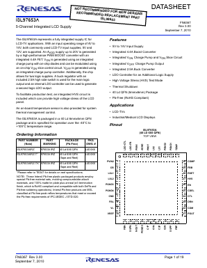 ISL97653AIRZ-T Datasheet PDF Renesas Electronics