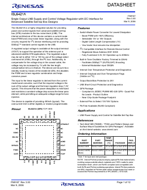 ISL6421A Datasheet PDF Renesas Electronics