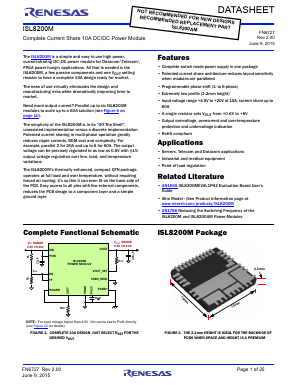 ISL8200M Datasheet PDF Renesas Electronics