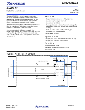 QLX4270RIQT7 Datasheet PDF Renesas Electronics