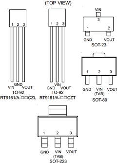 RT9161-27CX Datasheet PDF Richtek Technology