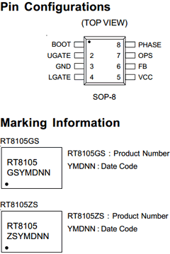 RT8105GS Datasheet PDF Richtek Technology